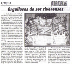 Lee más sobre el artículo Sobre el Marco de Oro 2010